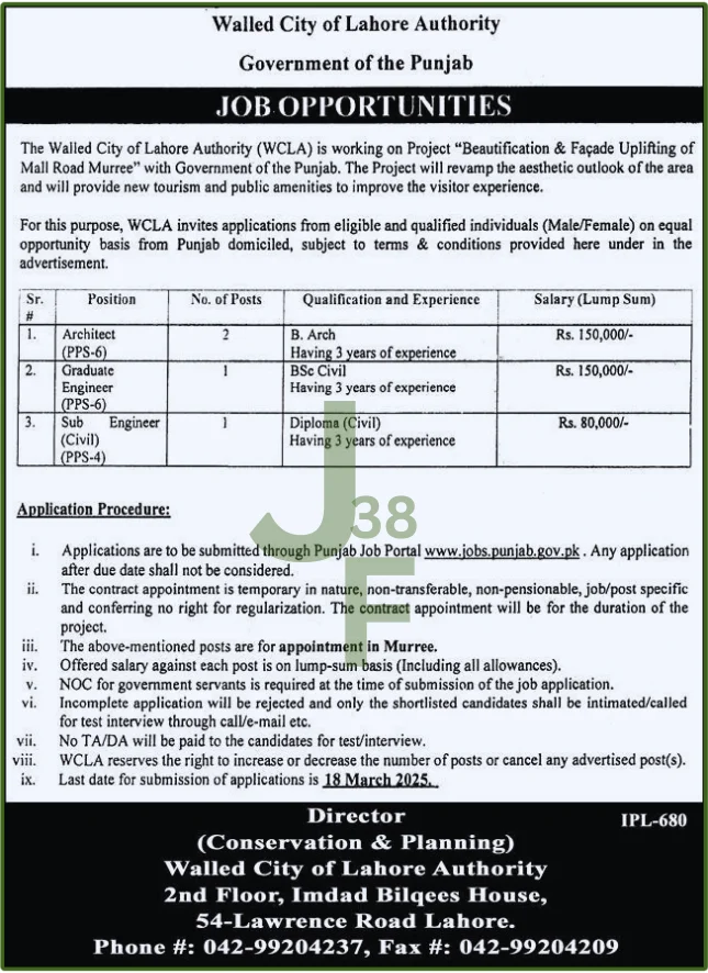 Advertisement for WCLA Jobs 2025