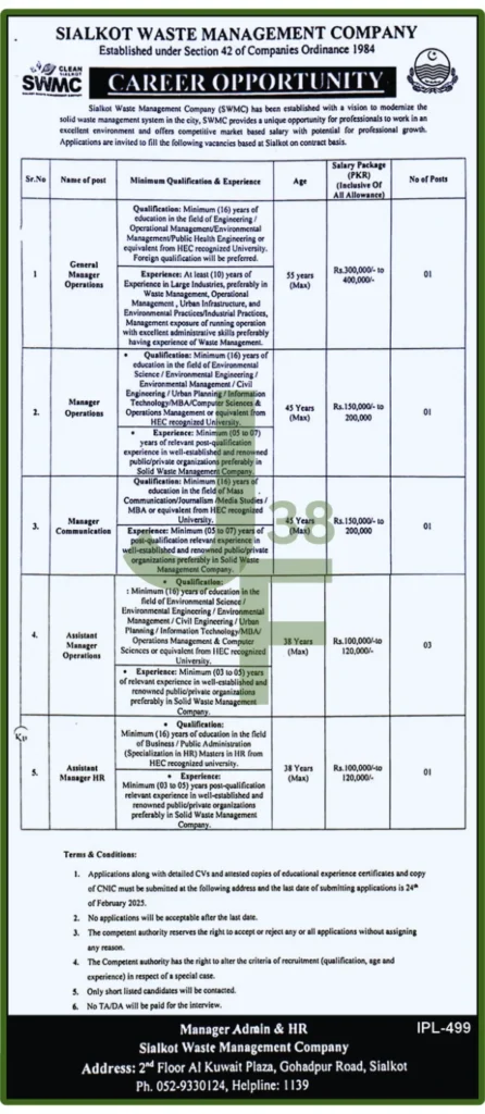SWMC Jobs 2025 Advertisement